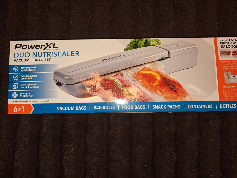 Power-XL Duo NutriSealer Food Vacuum Sealer New Complete New.